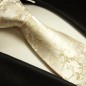 Preview: Extra lange Krawatte 165cm - Krawatte champagner