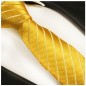 Preview: Krawatte schmal gold gestreift