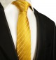 Preview: Krawatte schmal gold gestreift Seide