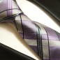 Preview: lila violett krawatte Schottenmuster