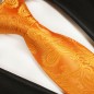 Preview: Krawatte orange uni paisley Seide