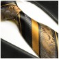 Preview: Extra lange Krawatte 165cm - orange gold barock gestreift