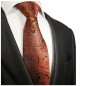 Preview: Extra lange Krawatte 165cm - orange blau paisley