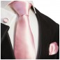 Preview: Extra lange Krawatte 165cm - Krawatte pink uni satin