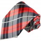 Preview: Extra lange Krawatte 165cm - Krawatte rot blau Schottenmuster