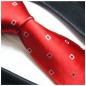 Preview: Paul Malone XL Krawatte 165cm rot gepunktete Seidenkrawatte 721