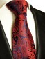 Preview: Extra lange Krawatte 165cm - Krawatte rot paisley