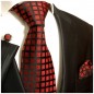 Preview: Extra lange Krawatte 165cm - Krawatte rot kariert