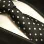 Preview: schwarz gepunktete krawatte