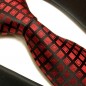 Preview: schwarz rote Krawatte Seide kariert