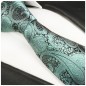 Preview: Krawatte tuerkis grau paisley Seide 590
