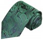 Preview: Hochzeitsweste mit Krawatte grün blau paisley