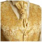 Preview: Hochzeitswesten Set 5tlg. gold paisley+ Hemd Modern Fit weiss V16HL30