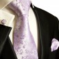 Preview: Krawatte lila flieder floral Hochzeit v93