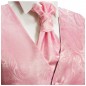 Preview: Hochzeitswesten Set 5tlg pink + Hemd Modern Fit creme V94HL31