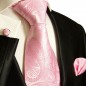 Preview: Krawatte pink paisley Hochzeitskrawatte v2
