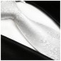 Preview: Krawatte weiß uni barock Seide