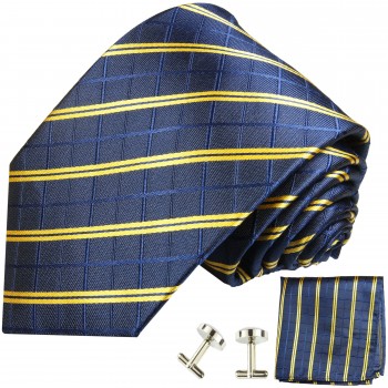 Blau gestreifte - extra lange Krawatte 165cm