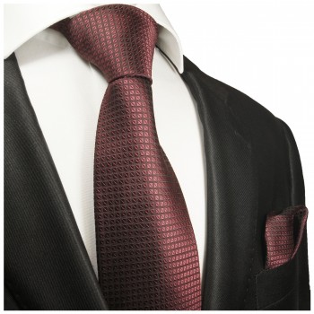 Extra lange Krawatte 165cm - weinrot kariert