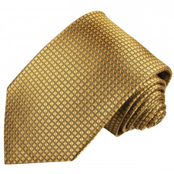 Extra lange Krawatte 165cm - gold kariert