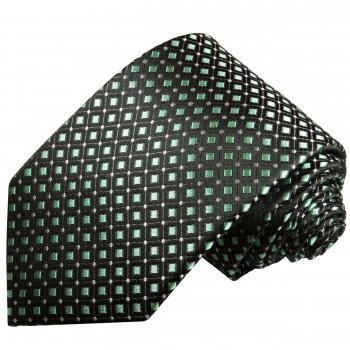 Extra lange Krawatte 165cm - Krawatte grün kleine Karos