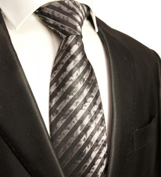 Krawatte braun gestreift Seide
