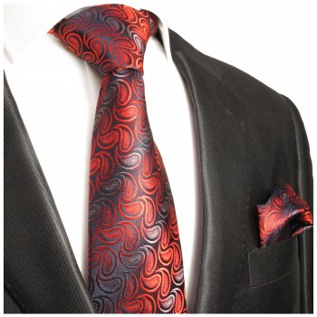 Rote paisley Krawatte 100% Seidenkrawatte 387