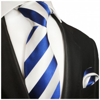 Blaue Krawatte 100% Seidenkrawatte ( extra lang 165cm ) 405