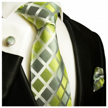 Extra lange Krawatte grün
