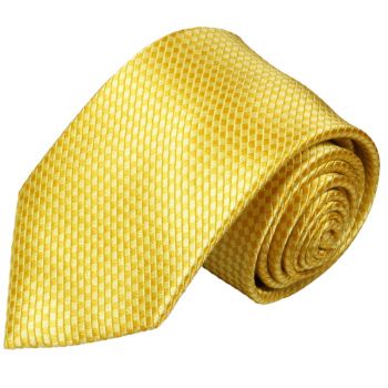 Silk Necktie Set 2pcs. Tie + Handkerchief yellow gold 506 - Paul Malone ...