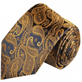Extra lange Krawatte 165cm - Krawatte braun paisley