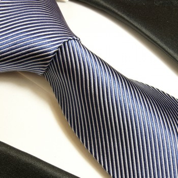 Blaue Krawatte 100% Seidenkrawatte ( extra lang 165cm ) 519