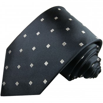 Krawatte schwarz gepunktet Seide