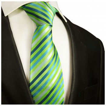 Krawatte grün blau gestreift
