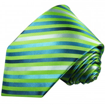 Extra lange Krawatte 165cm - Krawatte grün gestreift