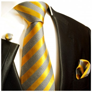 Krawatte gold grau 640