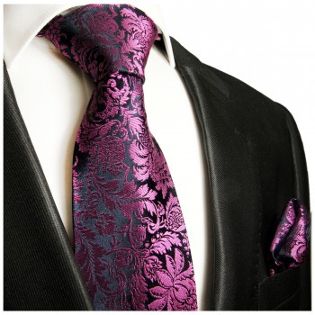 Extra lange Krawatte 165cm - Krawatte Überlänge - pink floral