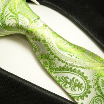 Grüne Krawatte 100% Seidenkrawatte ( extra lang 165cm ) 805