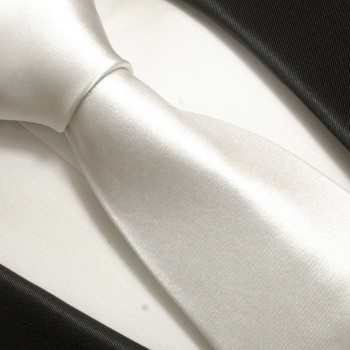 Weiße Krawatte 100% Seidenkrawatte ( extra lang 165cm ) 842