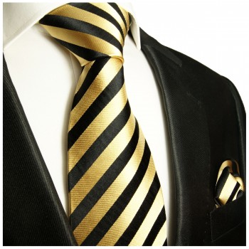 Krawatte gold schwarz gestreift
