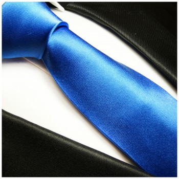 Extra lange Krawatte 165cm - Krawatte Überlänge - blau weiß gestreift