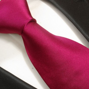 Extra lange Krawatte 165cm - Krawatte Überlänge - pink beere uni