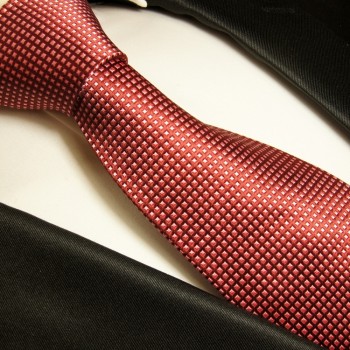 Rot pinke extra lange XL Krawatte 100% Seidenkrawatte by Paul Malone 978