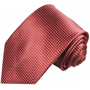 Krawatte rot pink gepunktet Seide
