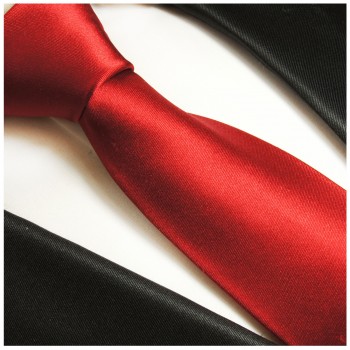 Extra lange Krawatte 165cm - Krawatte Überlänge - rot uni