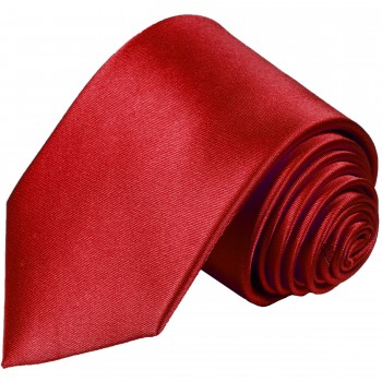 Extra lange Krawatte 165cm - Krawatte Überlänge - rot uni