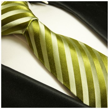 Grüne XL Krawatte 100% Seidenkrawatte ( extra lang 165cm ) 984