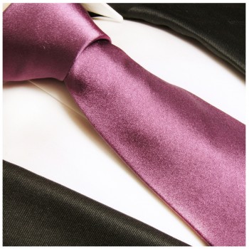 Extra lange Krawatte 165cm - Krawatte Überlänge - mauve uni