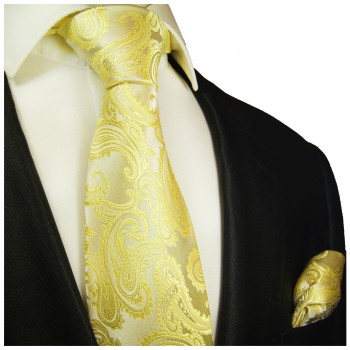 Krawatte gelb paisley 2107