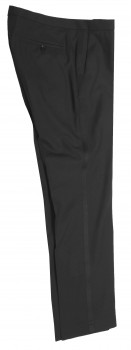 Schwarze Anzughose mit schwarzem Streifen vom Hochzeitsanzug